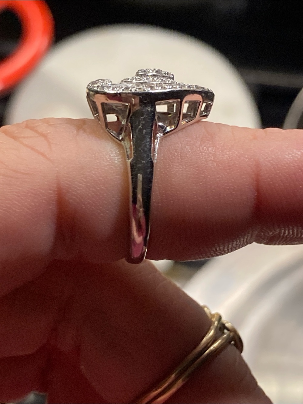925 Silver CZ Heart Ring - Picture 8 of 11